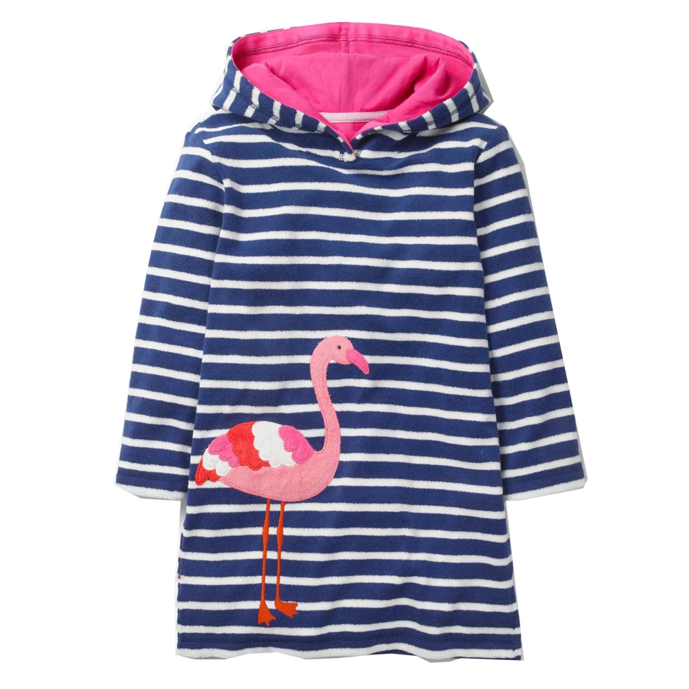 Платья для девочек платья малышек радужная одежда маленьких осенне-зимнее