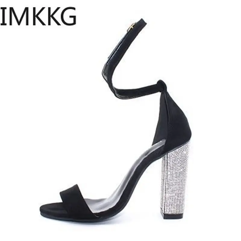 Sexy High Heels Women Pumps Gold Rhinestone Ladies Shoes Classic Buckle Strap Sandals|Боссоножки и сандалии| |