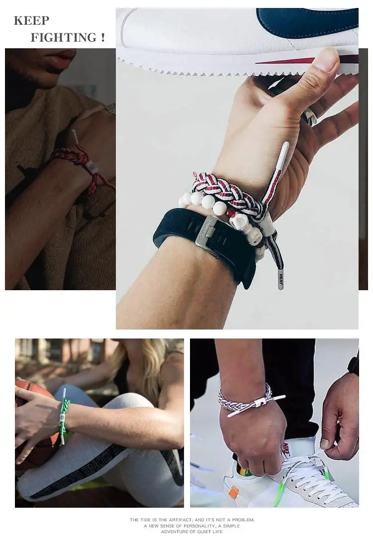 Баскетбольные шнурки Модные женские модные спортивные браслеты Звездный