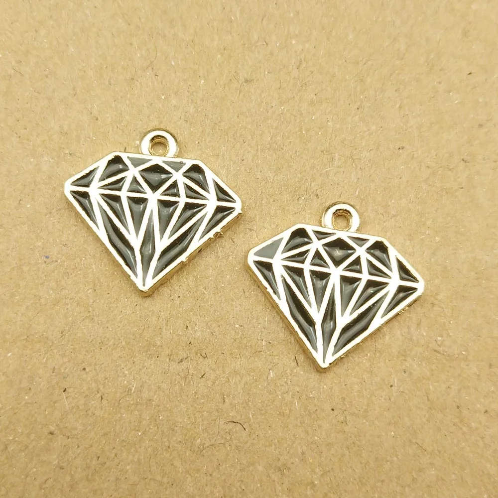 10 шт. 15x15 мм Ожерелье &quotтреугольник основанием вверх&quot с покрытием эмалью