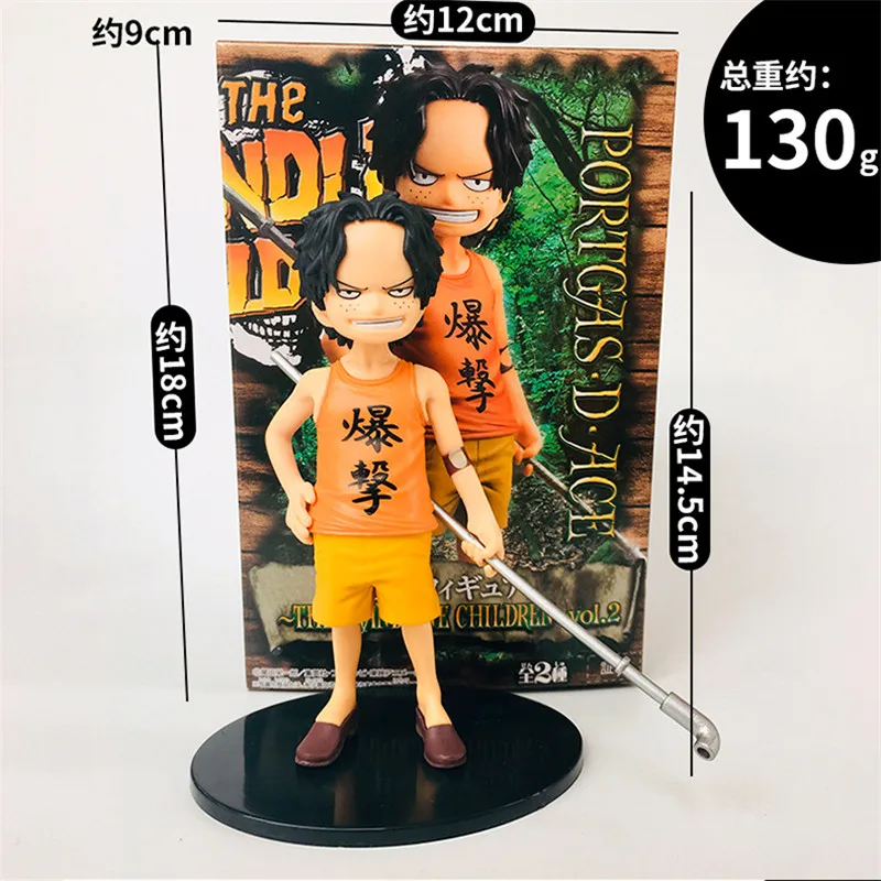 12 см Luffy Sanji Zoro Sabo Ace Kid Ver. Милые фигурки из ПВХ коллекционные модели