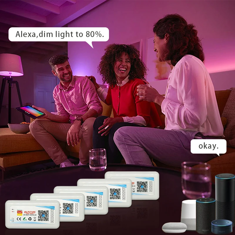 Управление светодиодными лентами Tuya управление через приложение для умного дома