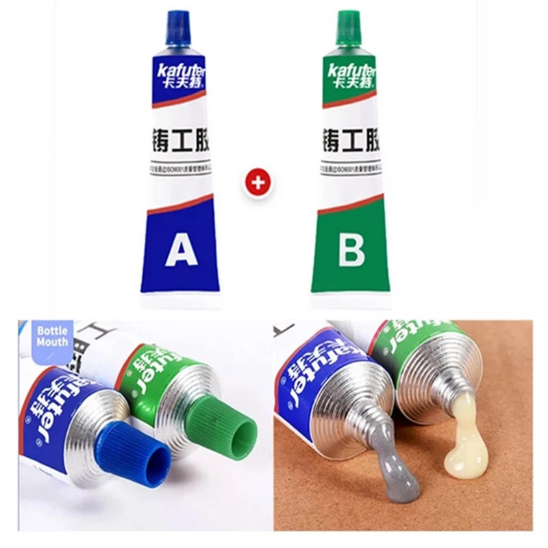 

65g Kafuter AB Glue Metal Repair Adhesive Super Glue Iron Steel Auto Radiator Water Tank Special Leakage Plugging Welding Glueue