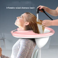pvc inflatable shampoo basin portable shampoo pad quickly inflate and deflate hair washing basin for pregnant women elderly
