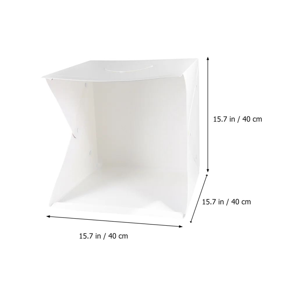 Beste 40Cm Dual Licht 6 Kleuren Licht Doos Draagbare Vouwen Fotografie Achtergrond Foto Studio Led Verlichting Kubus Tent