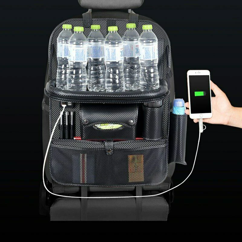 Сумка на заднее сиденье автомобиля 4 USB автомобильный Органайзер зарядка