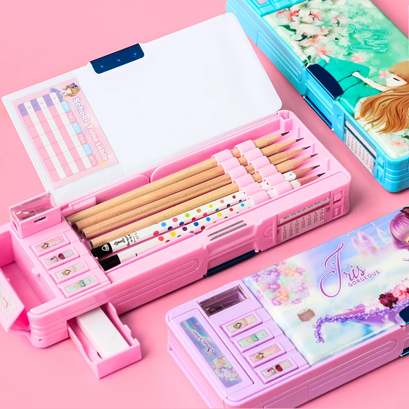 Большой вместимости симпатичный кавайный чехол для карандаша мальчиков и