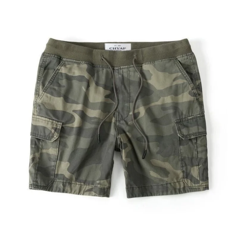 

2021 Summer straight Men loose tooling Shorts more Casual Pants Pocket Outdoor 5 minutes of Pants Pants Big Size