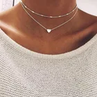 Женское Ожерелье с кулоном в виде сердца, многослойное, 2 шт.компл., Подарочные ожерелья для вечеринки