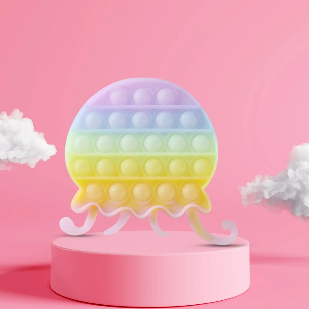 

Силиконовая игрушка-Осьминог с блёстками и пузырьками