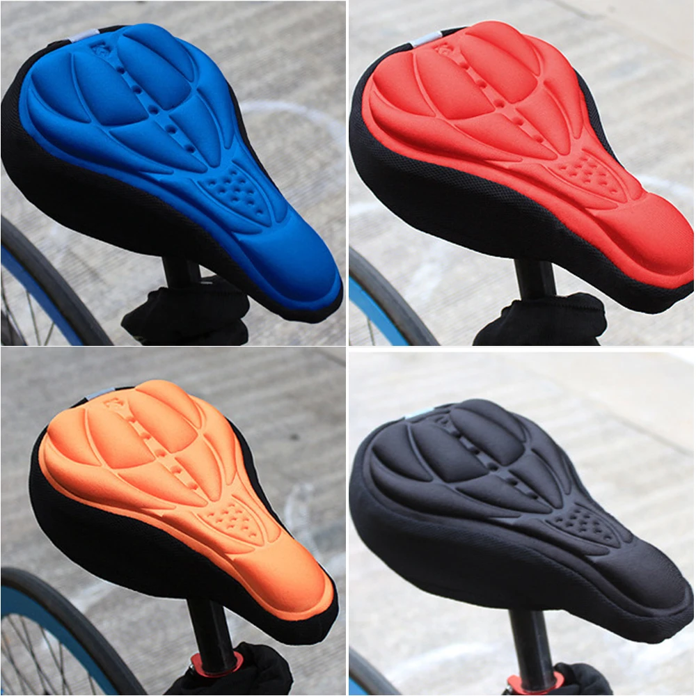

MTB Mountain-bike Bicycle Saddle Silicone 3D Gel Pad Sponge Cushion Cover Thickened Comfort Ultra Soft Cushion