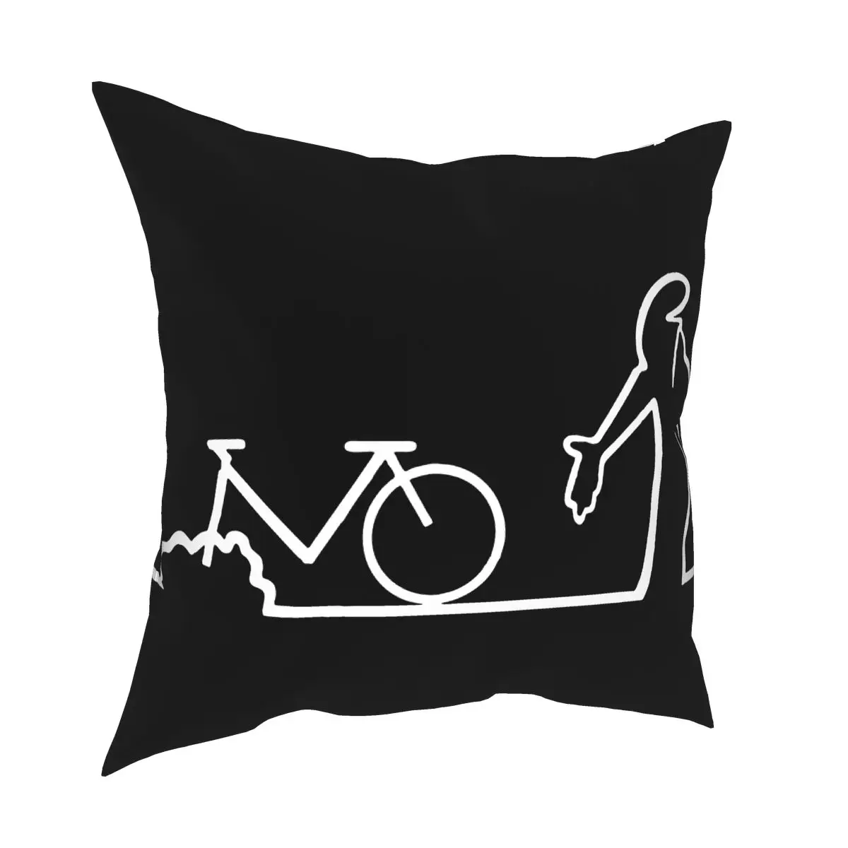 

La Linea Bike Pillowcase Printing Polyester Cushion Cover Gift Throw Pillow Case Cover Bed Wholesale 18''