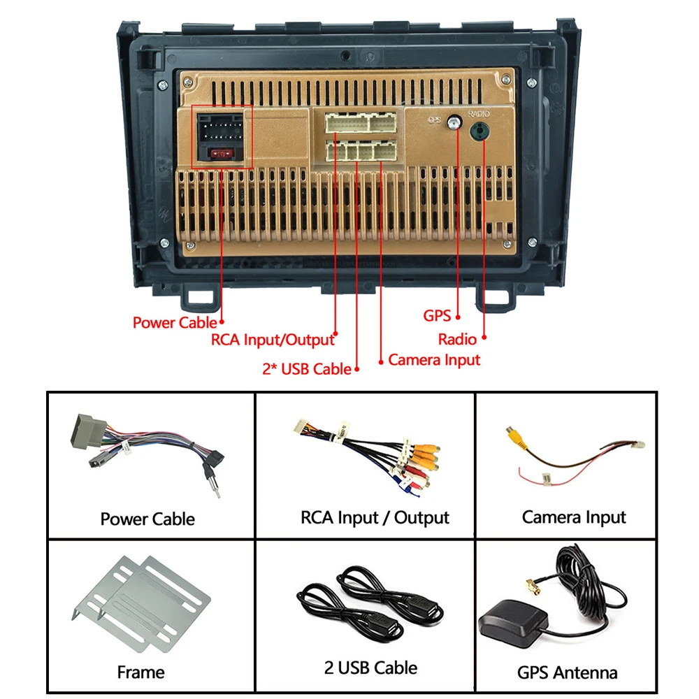 2din Android8.1 Car Radio Stereo 9 inch Multimedia Video Player Navigation 2G DDR3 For Honda CRV CR-V2008-2011 auto | Автомобили и