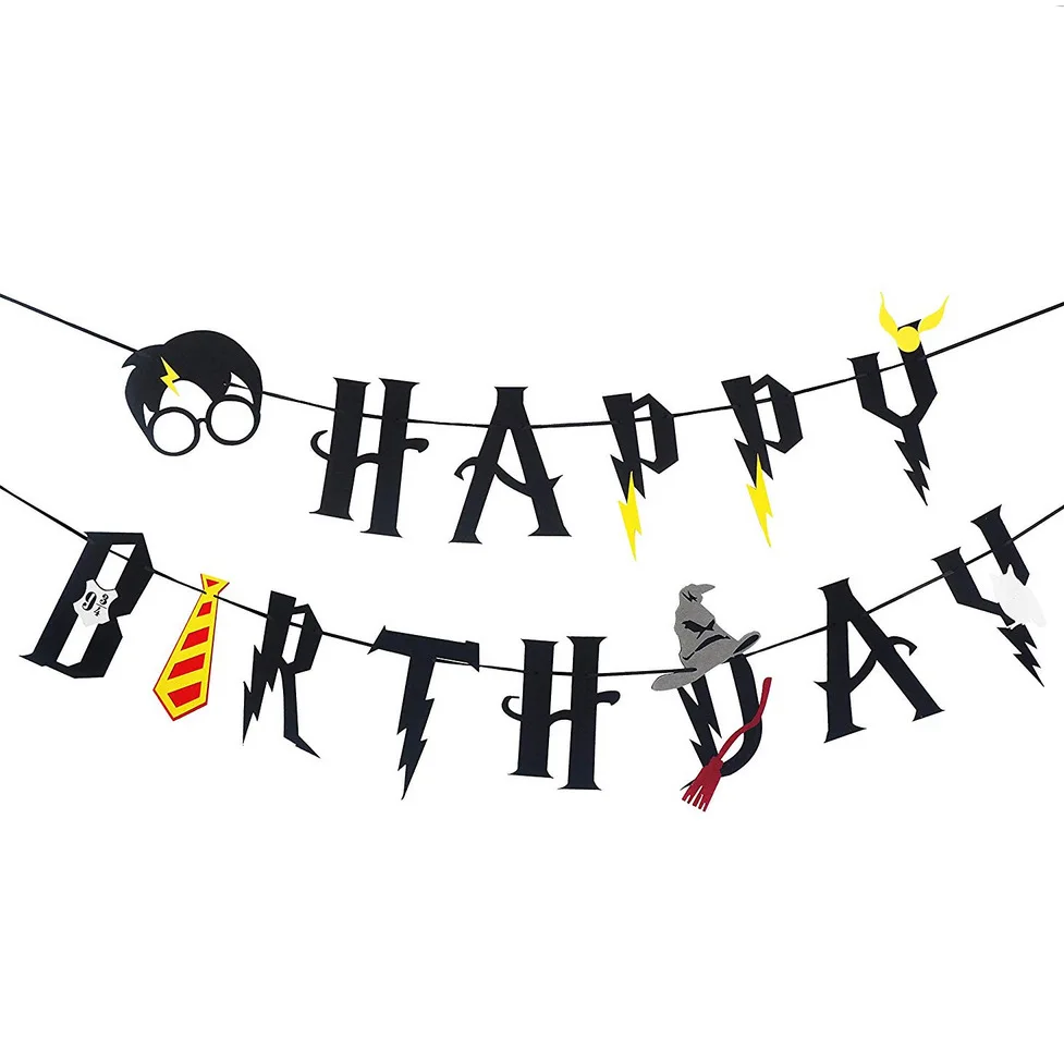 Potters Волшебные латексные воздушные шары баннеры с днем рождения Anniversaire вечерние украшения бантирование Harried Торт Топперы детские игрушки баллоны - Цвет: 1Set