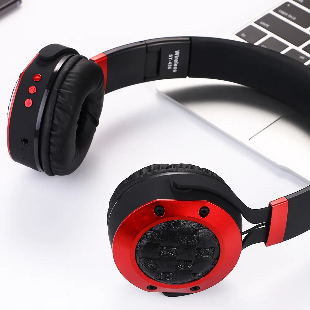 Plug-in Bluetooth Headset 5.0 Leather Earmuff Wireless with Michael Phone | Электроника