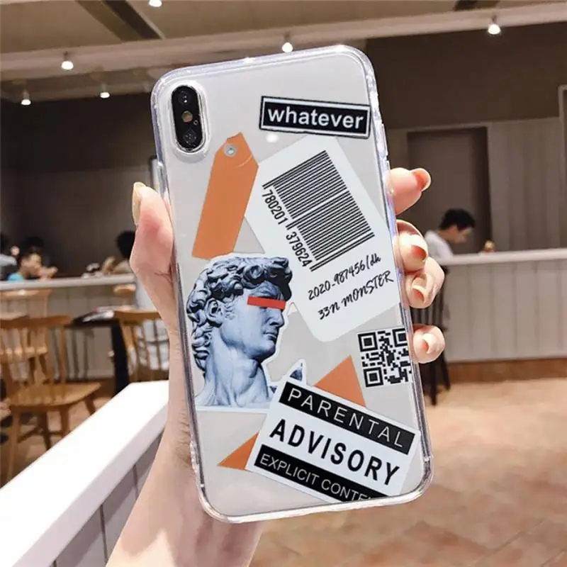 

Great Art Aesthetic David Mona Lisa Phone Case For iphone 12 11 8 7 6s 6 5 5s 5c se plus mini x xs xr pro max Transparent soft