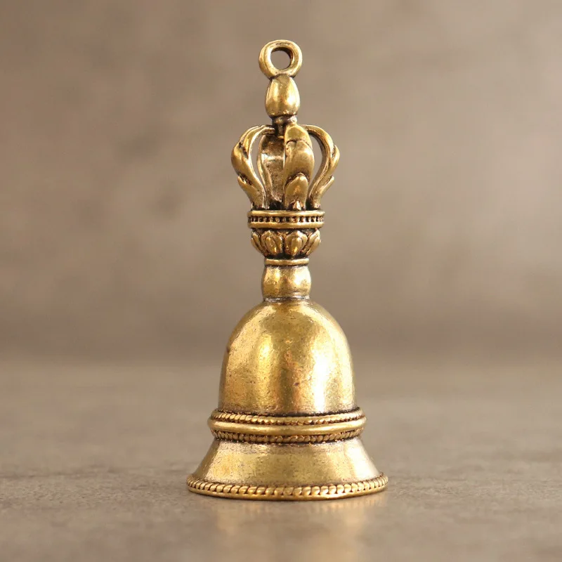 

Mini Handheld Bells Buddhism Mood Vintage Style Multifunctional Key Buckle Tools Birthday Gifts Souvenir Orff Musical Instrument