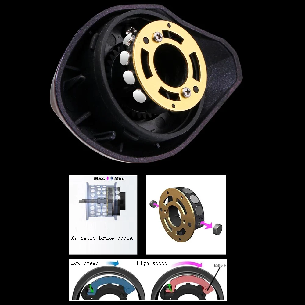 Новая карбоновая Рыболовная катушка Volin углеродная ручка и Магнитная Тормозная