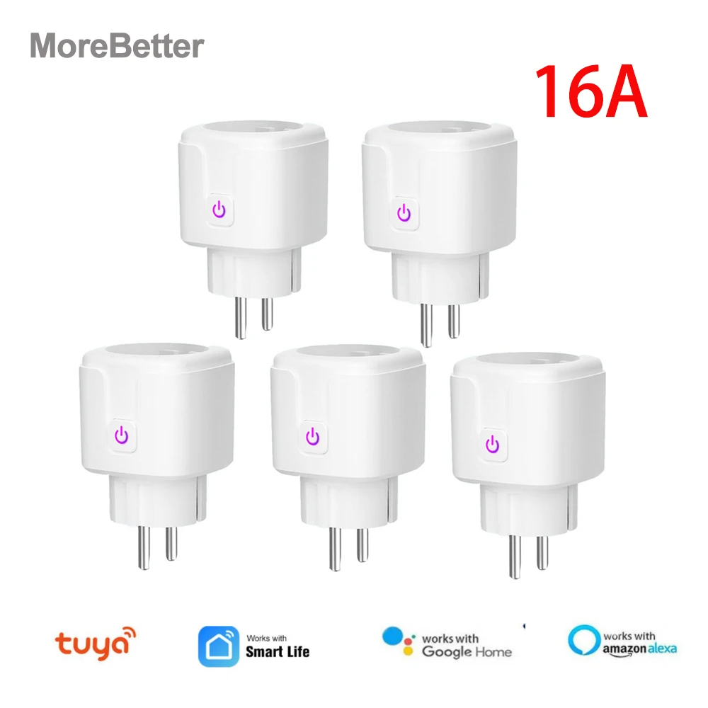 Умная Wi Fi розетка Tuya с таймером беспроводная смарт работает Alexa|Электрические