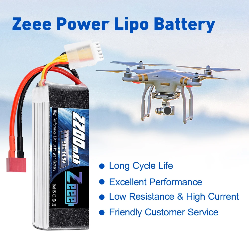 аккумулятор zeee 4s lipo 148 в 2200 мач 50c с раз