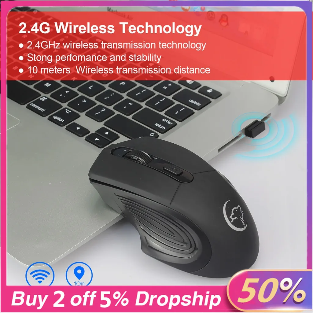 2020 игровая Мышь 2 4 ГГц Беспроводная оптическая Usb 2400 точек/дюйм перезаряжаемая