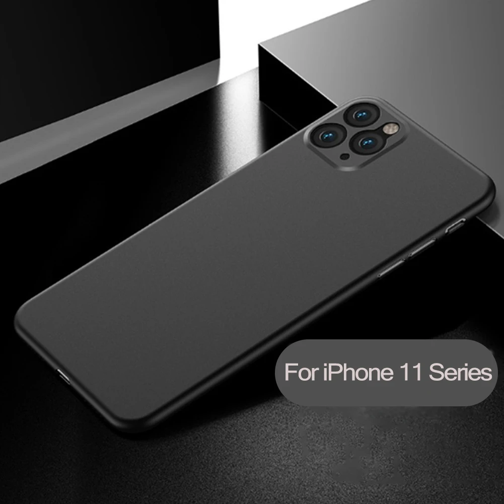 Тонкий прозрачный матовый ТПУ чехол для iPhone 11 Pro Max ультра тонкий мягкий
