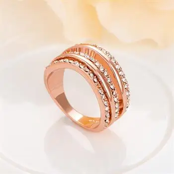 

Eco-friendly Rose Gold Fashion Geometric Ring R067-8 LKN18KRGPR068