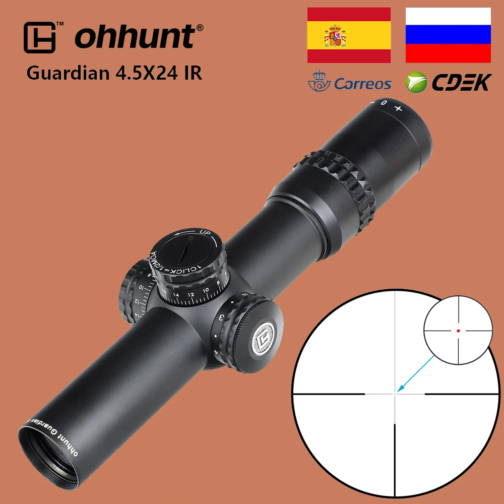 Ohhunt 4.5X24IR компактный охотничий оптический прицел 1/2 полумил точечный стеклянная