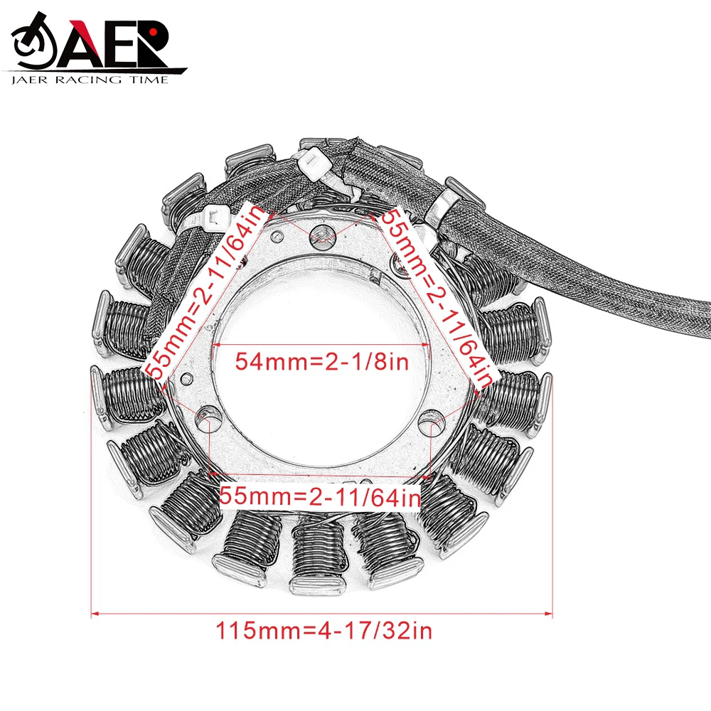 JAER Магнето обмотка статора генератора для Yamaha YFM350A YFM350FWA YFM400F YFM450FWA YFM660FA гризли 350