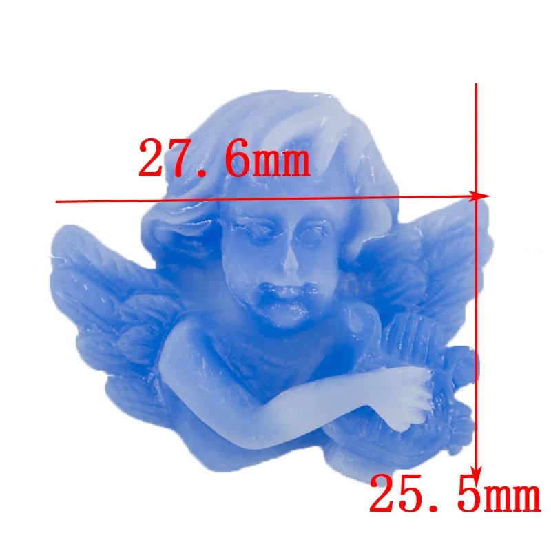 8 шт./лот милый кабошон из полимера для сережек ожерелье подвеска ангел плоская