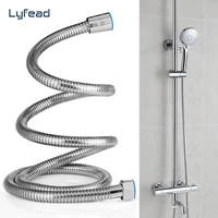 lyfead 1 5m stainless steel shower hose flexible water pipe silver g12 universal interfac pumbing hoses bathroom accessories