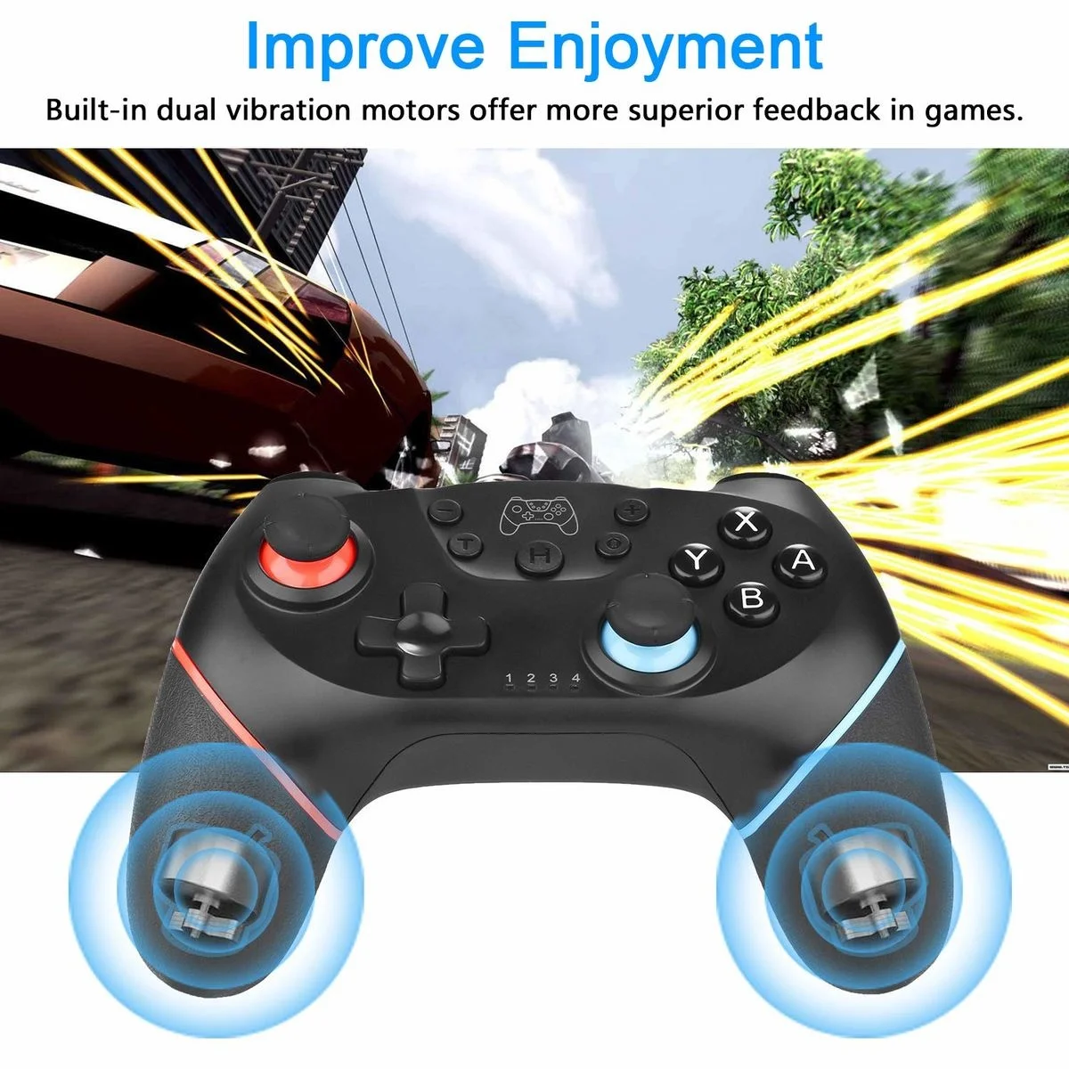 McGeSin Gamepad Built-in Gyroscope Joystick Wireless Bluetooth Switch Controller For Console Pro With 6-axis Sensor | Электроника