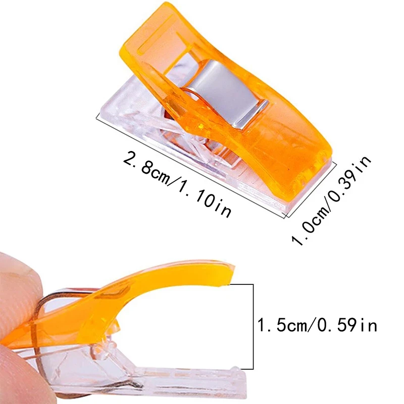 

20Pcs Job Foot Case Multicolor Plastic Clips Fabric Clamps Patchwork Hemming Sewing Tools Sewing Accessories