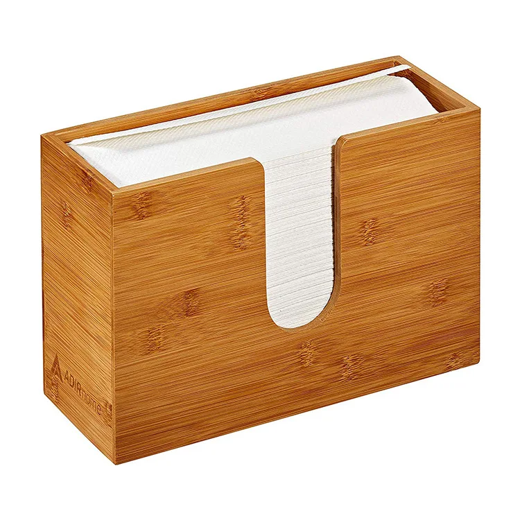 

Bathroom Kitchen Living Room Home Bamboo Tissue Dispenser Wall-mounted Countertop Folding Hand Napkin Box Factory Direct 2pcs 5Z