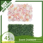 3 шт. 60*40 см искусственные клиновидные панно из бокса цветы для 3D зеленой стены фон для свадебной вечеринки декор