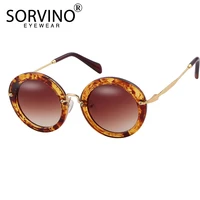 sorvino vintage luxury brand round sunglasses women 2020 designer fashion festival 90s big circle black sun glasses shades p403