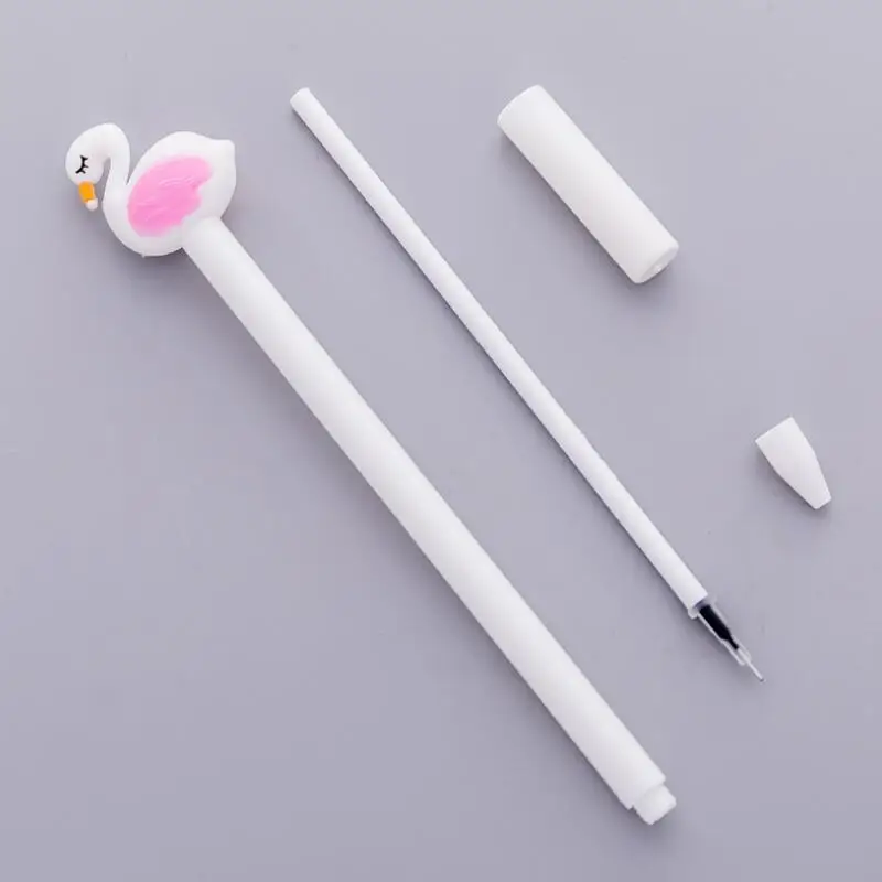 

40pcs/lot pink or white optional flamingos Gel pen gift Cute Gel Pens Stationery wholesale