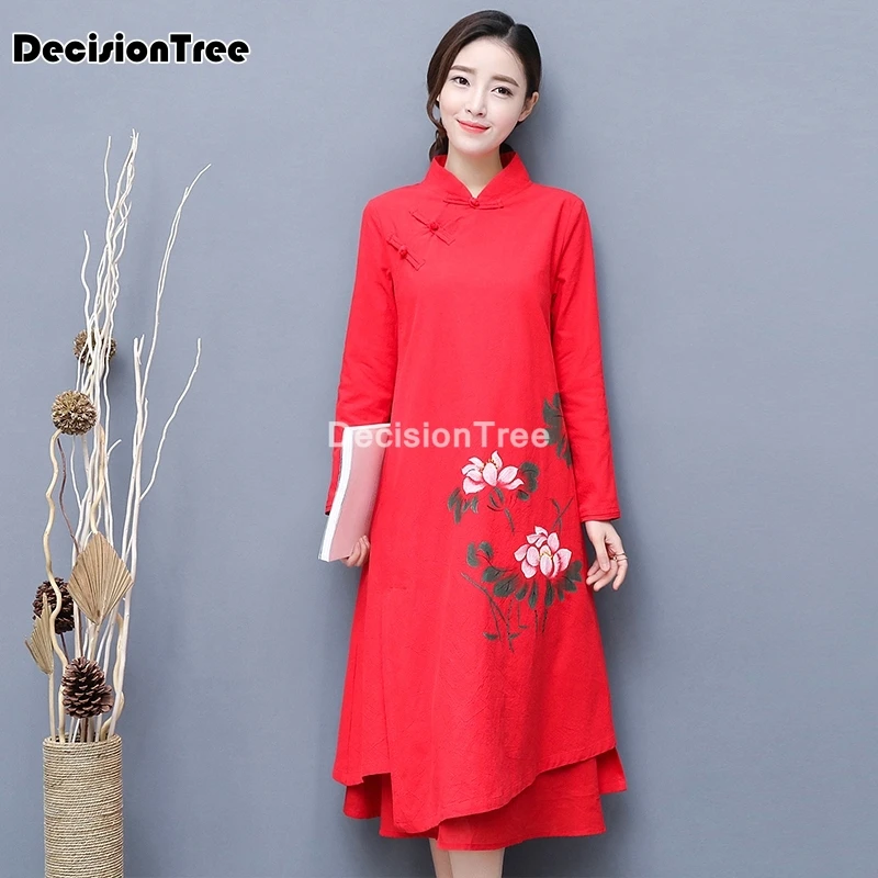 2021 женское платье cheongsam с цветочным принтом китайское qi pao свадебное невесты