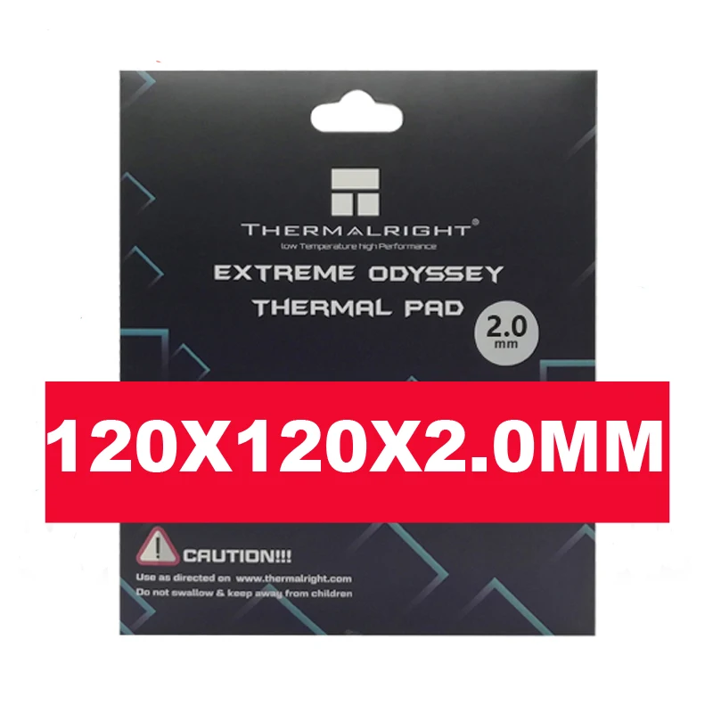 120x120x2.0 Thermalright термопрокладка 120X120 мм 12,8 Вт/mK 2,0 мм 1,5 мм 1,0 мм 0,5 мм Высокоэффективная теплопроводность оригинальная аутентичная - Цвет: 120x120x2.0