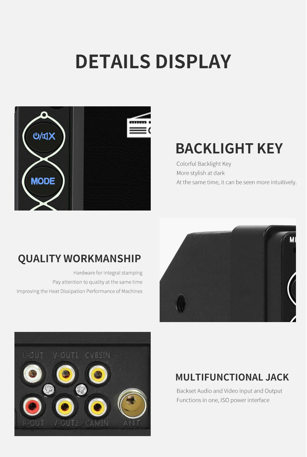 Автомагнитола N6 с сенсорным экраном 7 дюймов MP5-плеер поддержкой Bluetooth несколько