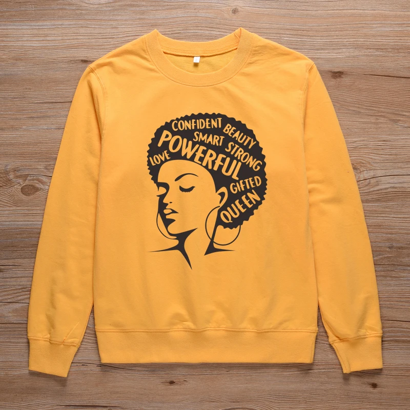 ONSEME афро леди Графический свитер женский наряд христианский Crewneck Толстовка