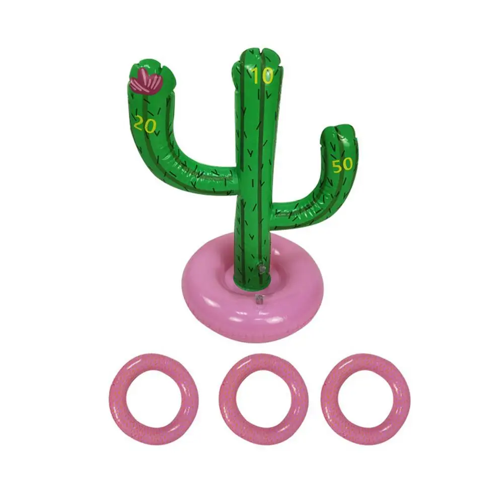 

Outdoor Swimming Pool New PVC Inflatable Cactus Ring Toss Game Set Floating Pool Toys Beach Party Party Ice Bar Travel Supplies