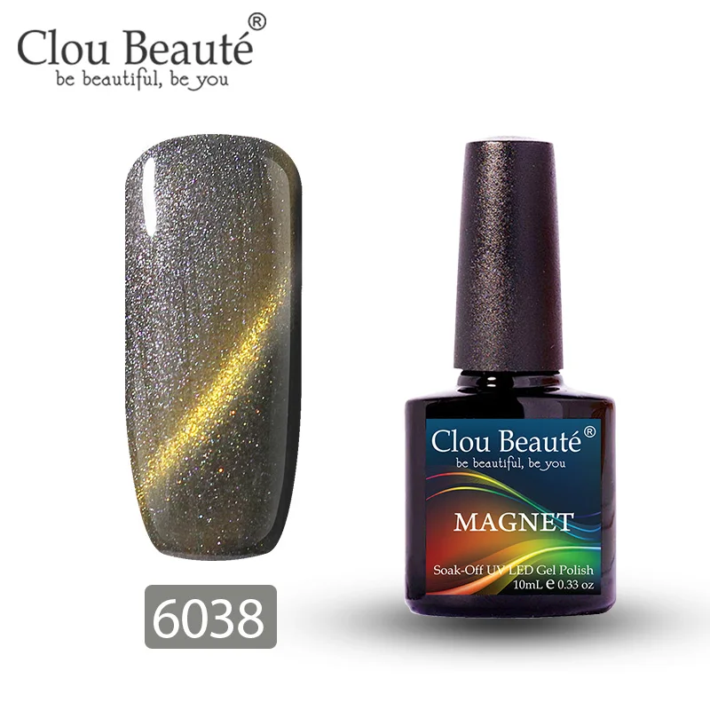 6038 Clou Beaute Гель-лак для кошачьих глаз 46 цветов маникюрный Декор гель лак для ногтей отмачиваемый лак для ногтей 10 мл Полупостоянный лак для ногтей - Цвет: 6038