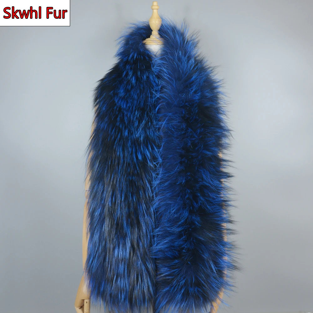 2021 длинный стильный женский шарф хорошего качества из натурального Лисьего меха