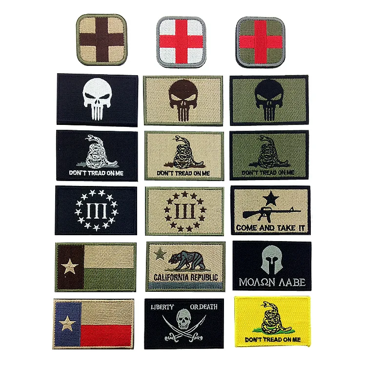 Американские флаги полицейский череп Красный Крест медицинская помощь