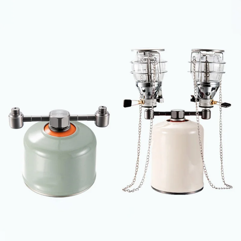 Адаптер для горелки кемпинга один на два выхода Воздушный бак из алюминиевого