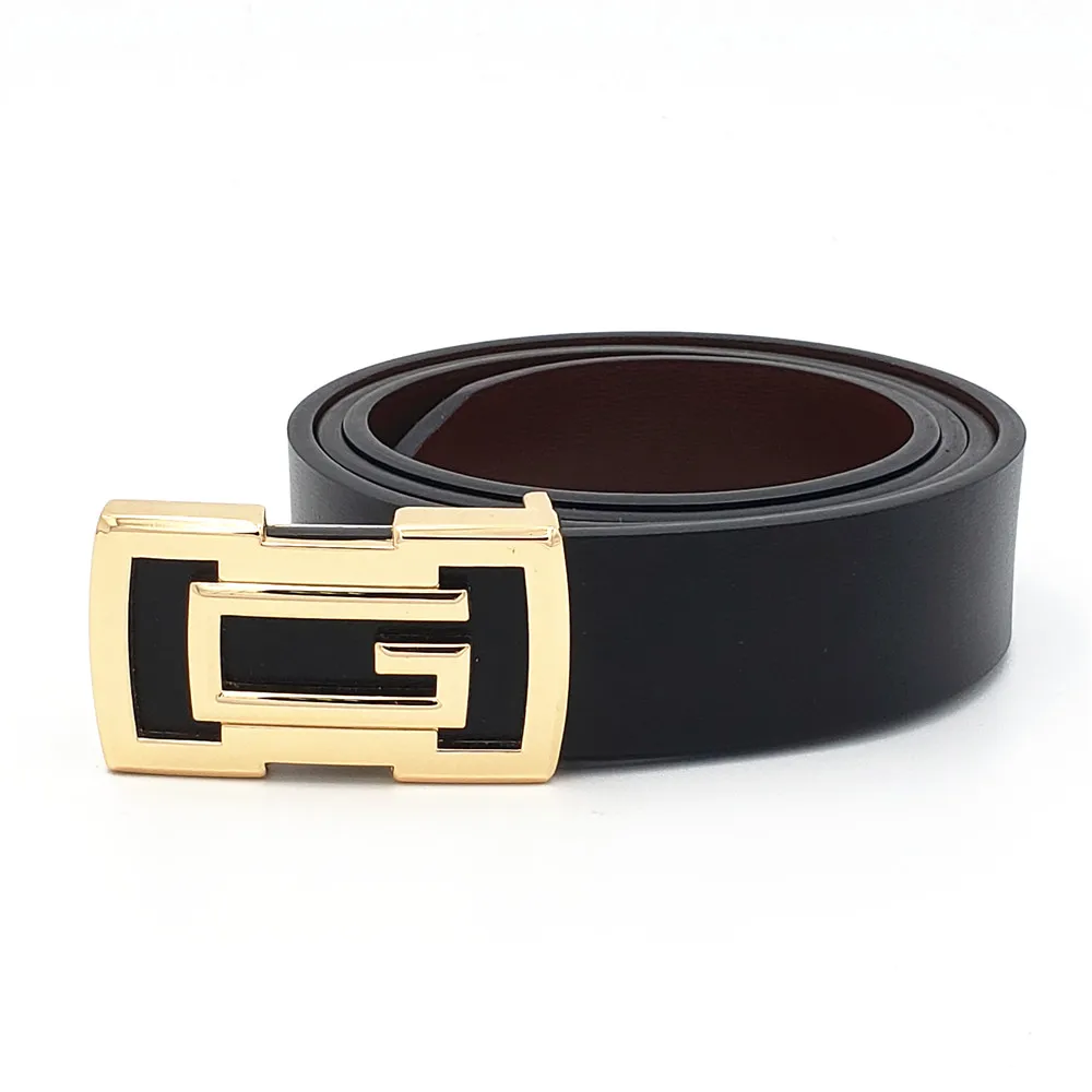 Ремень мужской из натуральной коровьей кожи люксовый брендовый дизайнерский