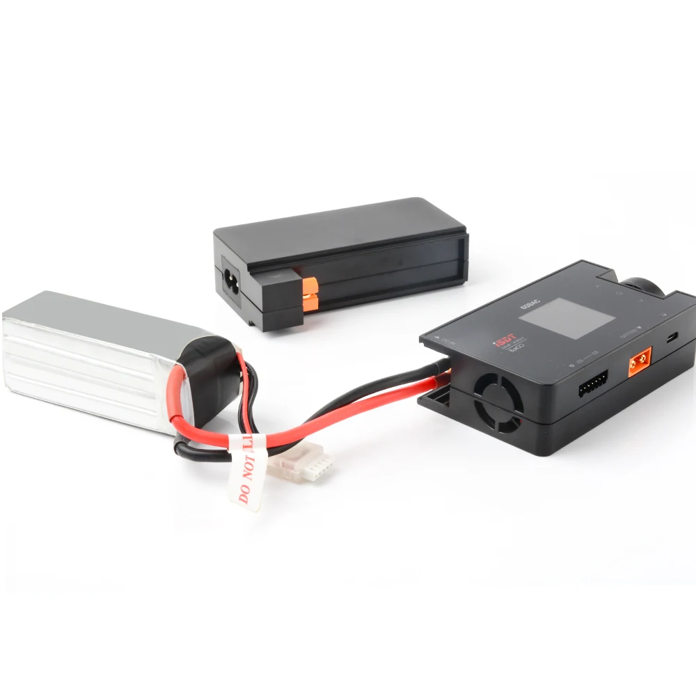 Cargador de bater&iacute;a inteligente ISDT 608AC AC 60W DC 200W 8A BattGo, descargador con fuente de alimentaci&oacute;n desmontable-2