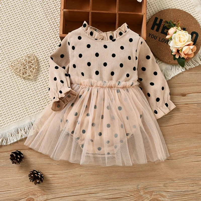 Детский вельветовый комбинезон в горошек на возраст 0-18 месяцев |