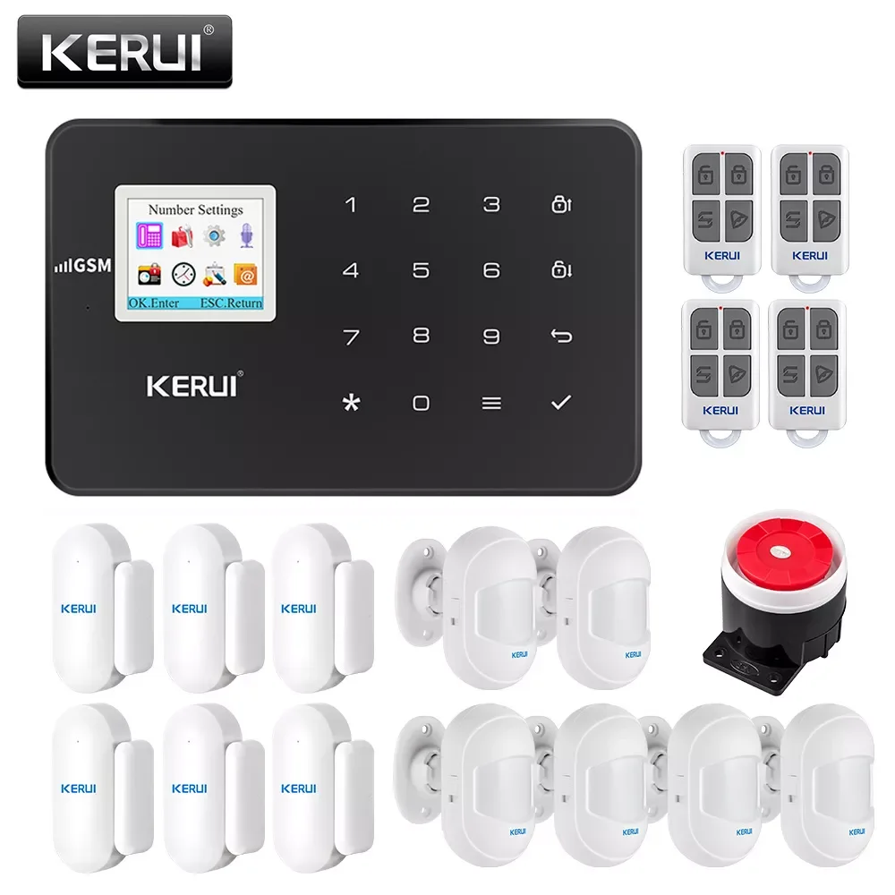 KERUI G18 сигнализации Системы комплект черный Беспроводной GSM домашняя охранная IOS и